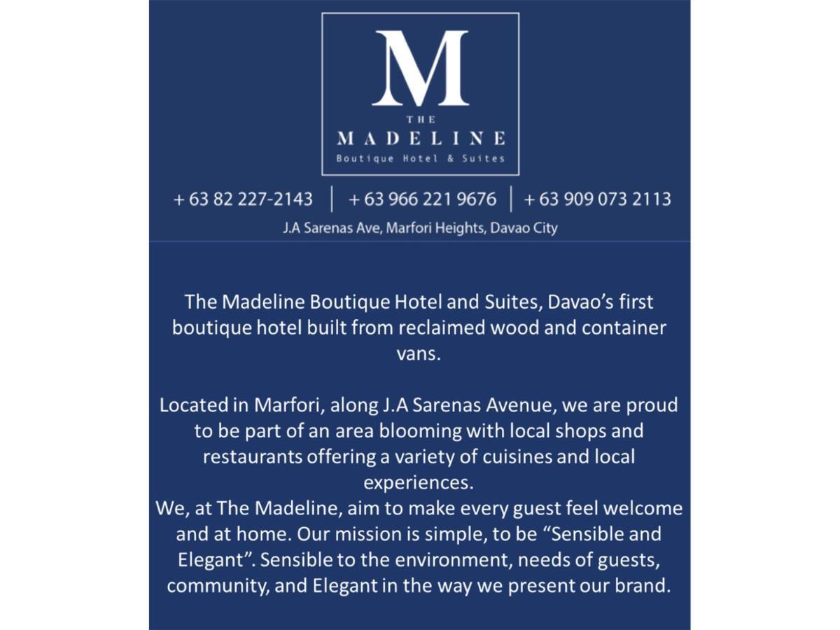 The Madeline Boutique Hotel & Suites Davao City Exteriér fotografie